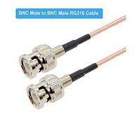 Rf Coaxial Bnc Mâle à Bnc Bouchon mâle RG316 / RG174 / RG58 Câble 50 Ohm Connecteur de sertissage Dual Bnc Fil de prise mâle 0. 5m 1m 2m 5m 10m(RG316,15M)