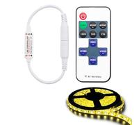 RF Controller, RGB LED RF, LED RF, 12V, Contrôleur LED, 11 Touches RF Télécommande Sans Fil, Mini Contrôleur Bande LED, DC 5V-24V Mini Contrôleur LED