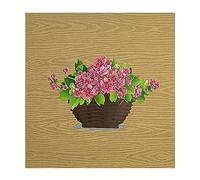 RF Distribution Carte de vœux Fleurs Origami Surprise, Corbeille à fleurs rose 3D, Carte postale de fête d'anniversaire pour fêtes, anniversaires, fête de la mère, fête de la femme