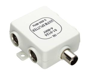RF Diviseur Numérique Terrestre TV 4 Voies UV FM VHF Antenne 1 Contribution vers 4 Output Téléviseurs