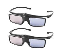 RF Lot de 2 Lunettes 3D Active - Lunettes 3D RF Rechargeables pour TV et Projecteur, Compatibles avec TDG-BT500A / SSG-5100GB / AN3DG40, Connexion Stable, Haute Définition, sans Clignotement