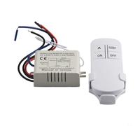 RF pour récepteur relais 500 W Interrupteur mural sans fil RF pour relais | Commande à 1 canal, capacité de charge de 500 W, 220 V CA, montage mural facile, pour lampes et ventilateurs