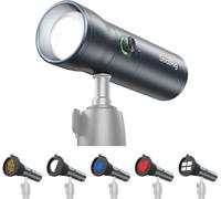 RF10C RGB LED Photography Flashlight, 7500mAh Aluminum Alloy Patterned Ambient Light, 4 Colors Fill Light with 20 Patterned Light Filters-4634