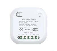 RF433 Commutateur sans fil pour module de relais pour mini commutateurs, 100-240 V 10 A/16 A, commande bidirectionnelle compatible avec Alexa (10 A)