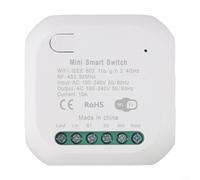 RF433 Interrupteur intelligent sans fil WiFi avec relais pour télécommande de lumières et appareils compatibles bidirectionnels (10 A)