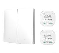 RF433 Télécommande sans fil auto-alimentée pour éclairage de maison intelligente, aucun câblage nécessaire, portée de 100 m, contrôle bidirectionnel, capacité 10 A (C)