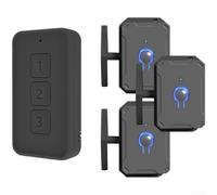 RF433 Télécommande sans fil pour éclairage domestique, pas de câblage nécessaire, fonctionnement intelligent depuis le lit ou la chambre, compatible avec différents styles de décoration (noir x 3 + 3)