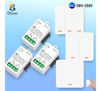 RF433Mhz sans fil interrupteur intelligent lumière 86 panneau mural avec télécommande Mini relais récepteur 220V maison lumière LED lampe ventilateur only 1 receiver
