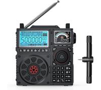Rf919 Ssb Radio À Ondes Courtes, Pleine Bande Fm Am Sw Vhf Uhf Air Cb Et Ssb Récepteur Mondial, Avec Tuner D'Antenne, 3 Ports D'Antenne Externes, Batterie Rechargeable 5000 Mah, Prise Casque
