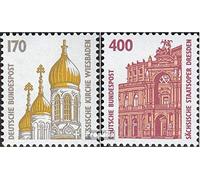 RFA (FR.Allemagne) 1535,1562 (complète.Edition.) oblitéré 1991 semperoper Dresde, Eglise Wiesbade (Timbres pour Les collectionneurs)