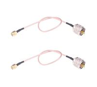 RFaha Lot de 2 câbles coaxiaux RF SMA mâle vers UHF mâle PL259 30 cm 30,5 cm (F159-2)