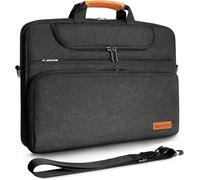 RFCBC-Sacoche Ordinateur 17 Pouces Imperméable Pochette PC Portable Sac à Bandoulière Homme Business pour 17-17.3"" Notebook/Dell/Lenovo/Acer/HP/MSI/ASUS, Noir 2 Noir