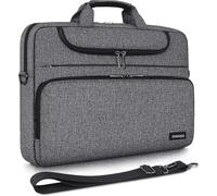 RFCBC-Sacoche Ordinateur 17 Pouces Imperméable Pochette PC Portable Sac à Bandoulière Homme Business pour 17-17.3"" Notebook/Dell/Lenovo/Acer/HP/MSI/ASUS, Gris Foncé¿Noir Gris