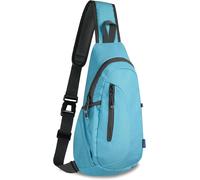 Rfcbc-Small Canvas Sling Bag Lightweight Crossbody Bag For Women Rucksack For Men Running Backpack Travel Chest Pack Daypack Shoulder For Gym Work Hiking Outdoor Sports Sky Blue