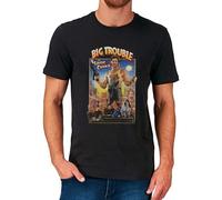 RFD6Uww23 Big Trouble in Little China Retro Movie Poster Graphic T-Shirt Black M