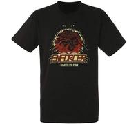 RFD6Uww23 Enforcer Death by Fire Black T-Shirt Fruit The Loom Black 3XL