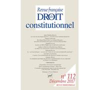 RFDC 2017, n° 112 Année 2017 - Collectif - Puf - broché - Revue