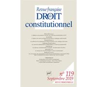 RFDC 2019, n° 119 Varia - Collectif - Puf - broché - Revue