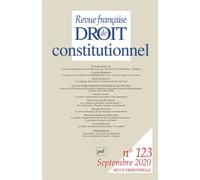 RFDC 2020, n° 123 La culture constitutionnelle du peuple - Collectif - Puf - broché - Revue