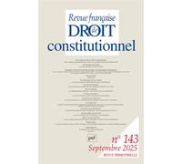 Rfdc 2025, n.143 - Collectif - Puf - broché - Revue
