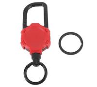 RFDRR Porte-clés magnétique rétractable avec mousqueton à dégagement rapide, porte-clés rétractable de 70 cm(Red)