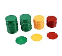 Rfeeuubft 69 Pcs Mini Jetons de Poker Rouge Jaune Vert en Ronde pour Le Chanceux