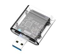 Rfeeuubft Boîtier SSD M2 NGFF - Boîtier Haute Vitesse pour SSD SATA M.2 NGFF 2230 2242 2260 2280 - USB 3.0 Gen1 5 Gbit/S - Coque en Acrylique Transparente