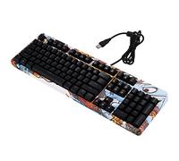 Rfeeuubft Clavier mécanique version graffiti et design à faible clé programmable avec injection bicolore pour ordinateur portable