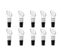 Rfeeuubft Lot de 10 bouteilles de vin avec bec verseur et bec verseur pour aération