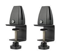 Rfeeuubft Lot de 2 pinces de séparation de bureau - Support de protection pour écran - Pince de séparation pour table - Noir