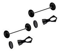 Rfeeuubft Lot de 2 verrous pour armoire de réfrigérateur - Pour porte de réfrigérateur - Pour enfants - Noir