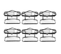 Rfeeuubft Lot de 6 de Rangement Transparents pour avec Étiquette Nominative et Pochette pour Manuel, Étui de Rangement pour en PVC Transparent et Étanche pour Briques