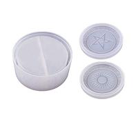 Rfeeuubft Moule en résine époxy cristal DIY 12 constellations ciel étoilé boîte de rangement à cinq branches moule en silicone pour résine