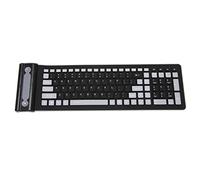 Rfeeuubft Portable Mini Flexible Up Résistant à l'Eau Lavable en Silicone Souple Clavier Fils Récepteur USB pour PC Ordinateur Portable