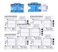 Rfeeuubft Règle en 7 Étapes pour ECG, Règle en 7 Étapes pour L'Interprétation de L'ECG/EKG, Règle de Guide de Référence ECG, Outil de Mesure des Étriers ECG