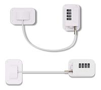 Rfeeuubft Serrure pour réfrigérateur de 2 pièces serrure pour congélateur serrure pour porte réfrigérateur, combinaison de serrures de sécurité pour enfants pour tiroirs (blanc)