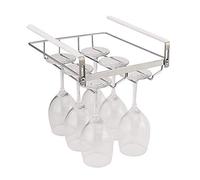 Rfeeuubft Support en verre à rangée en acier inoxydable poinçonnage libre ménage cabinet étagère à tasses