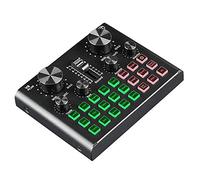 Rfeeuubft V8 Plug Sound Card pour Live Streaming Voice Changer Carte Son Plusieurs Effets Sonors, Mélangeur Audio pour Enregistrement