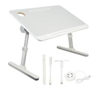 RFEGJVII Plateau de lit pour ordinateur portable, angle de hauteur réglable, bureau portable avec pieds pliables, table légère pour canapé, chaise - Gris