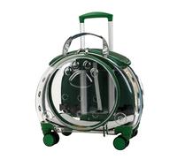 RFEGJVII Sac à dos à roulettes pour animaux de compagnie, trous de ventilation transparents, roues silencieuses, sac à dos portable pratique pour les voyages et les promenades, approuvé par les