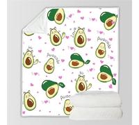 RFFLUX 3D Avocat Couverture 150x200 cm 1 Personne Douce et Chaude Plaid Couverture Avocat Blanket en Microfibre Flanelle Canapé La Chambre Jete de lit(Style 26-15)
