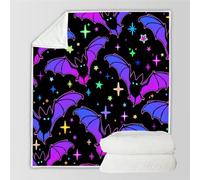 RFFLUX 3D Halloween Couverture 150x200 cm 1 Personne Douce et Chaude Plaid Couverture Batte Blanket en Microfibre Flanelle Canapé La Chambre Jete de lit（Style 19-17）