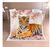 RFFLUX 3D Tigre Couverture 150x200 cm Douce et Chaude（R-1-3）