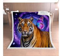 RFFLUX 3D Tigre Couverture 150x200 cm Douce et Chaude（R-3-3）
