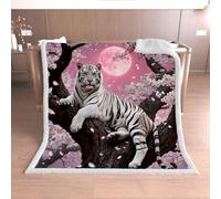 RFFLUX 3D Tigre Couverture 150x200 cm Douce et Chaude（R-5-4）