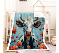 RFFLUX 3D Vache Couverture 150x200 cm Douce et Chaude（238-19）