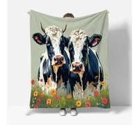 RFFLUX 3D Vache Couverture 180x220 cm Douce et Chaude（239-19）