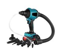 RFGTHY Souffleur d'air sans Fil 1000W, 40000 TR/Min, avec 7 Buses, Souffleur De Feuilles, De Poussière, Outils Électriques De Jardin for Batterie 18V LéGer Et Portable(2 Battery)