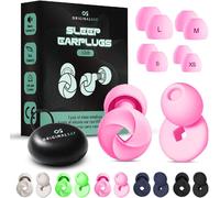 Rfgvc-Bouchons D'oreille Avec Réduction Du Bruit De 33 Db, Coussinets Interchangeables En 4 Tailles Et Étui De Transport Compact Rose Taille Unique