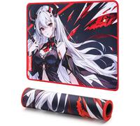 RFGVC-EISA P047-S Tapis de souris de jeu animé - Surface lisse en lycra - Base en caoutchouc antidérapante - Imperméable - Design durable de 5 mm d'épaisseur - 33 x 25 cm - Noir
